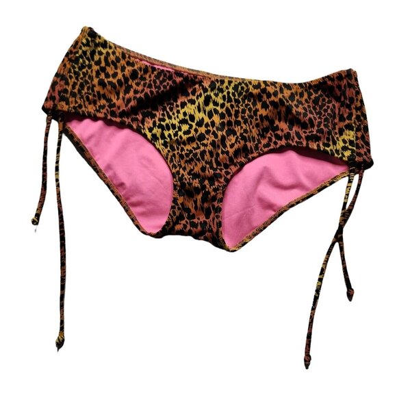 Victoria Secret Women’s Colorful Animal Print Bikini Swim Bottom SZ Medium - Picture 4 of 5